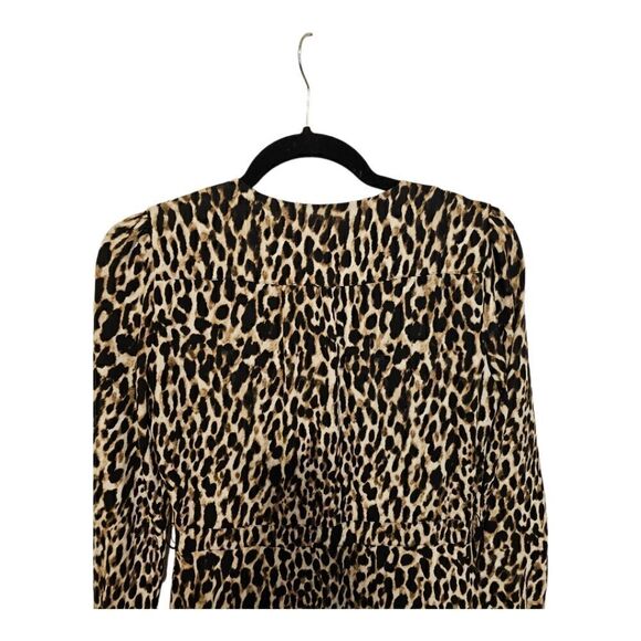 BANANA REPUBLIC Leopard Print Maxi Dress - Size 2 - Picture 7 of 9